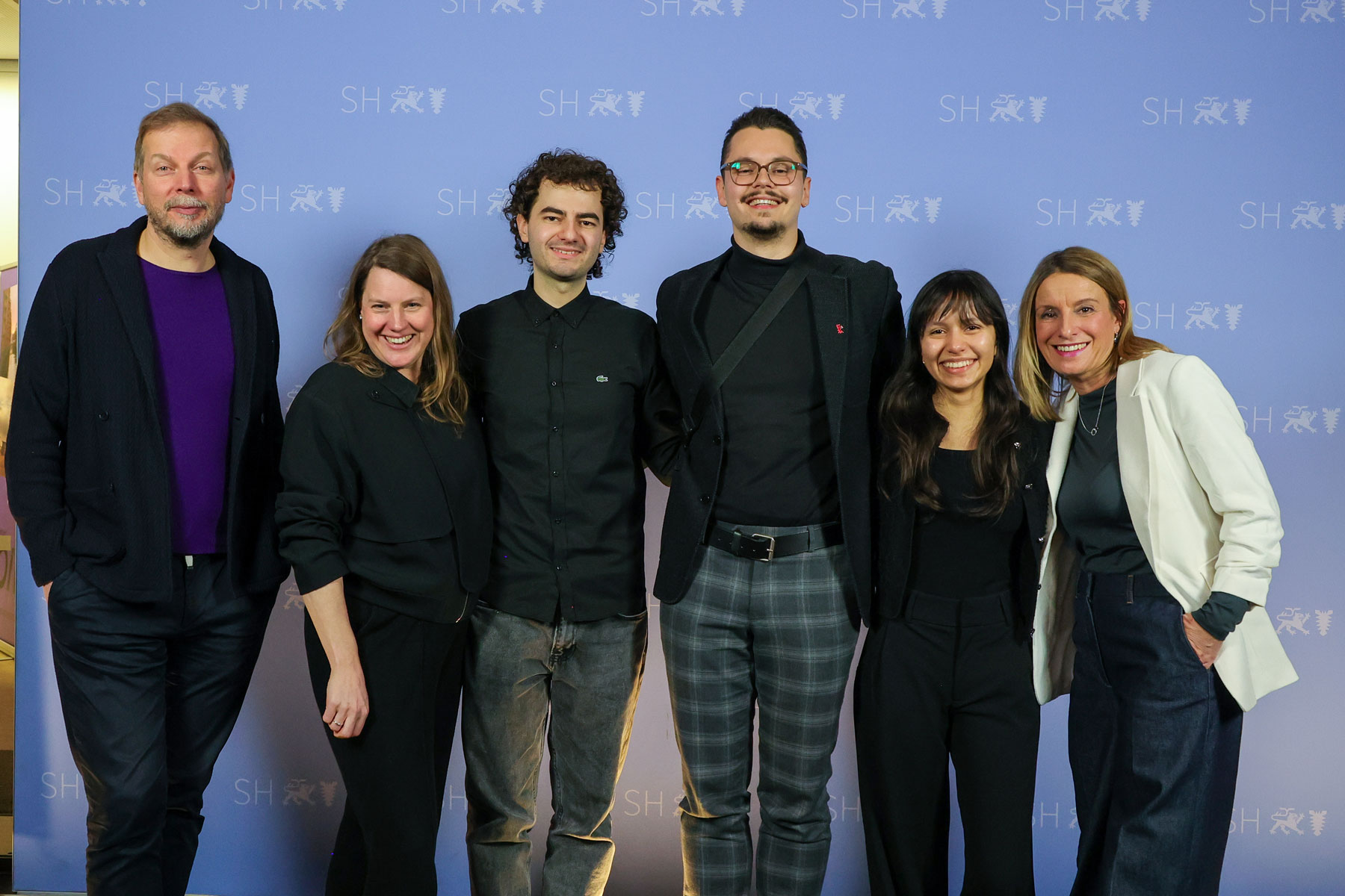 The current MOIN Talents Arnit Likaj, Max Kassun and Hannah Proch at the Baltic Motion reception at the Berlinale 2025. | MOIN Filmförderung